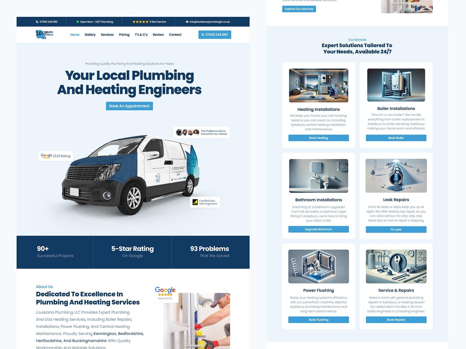 Plumbing website design